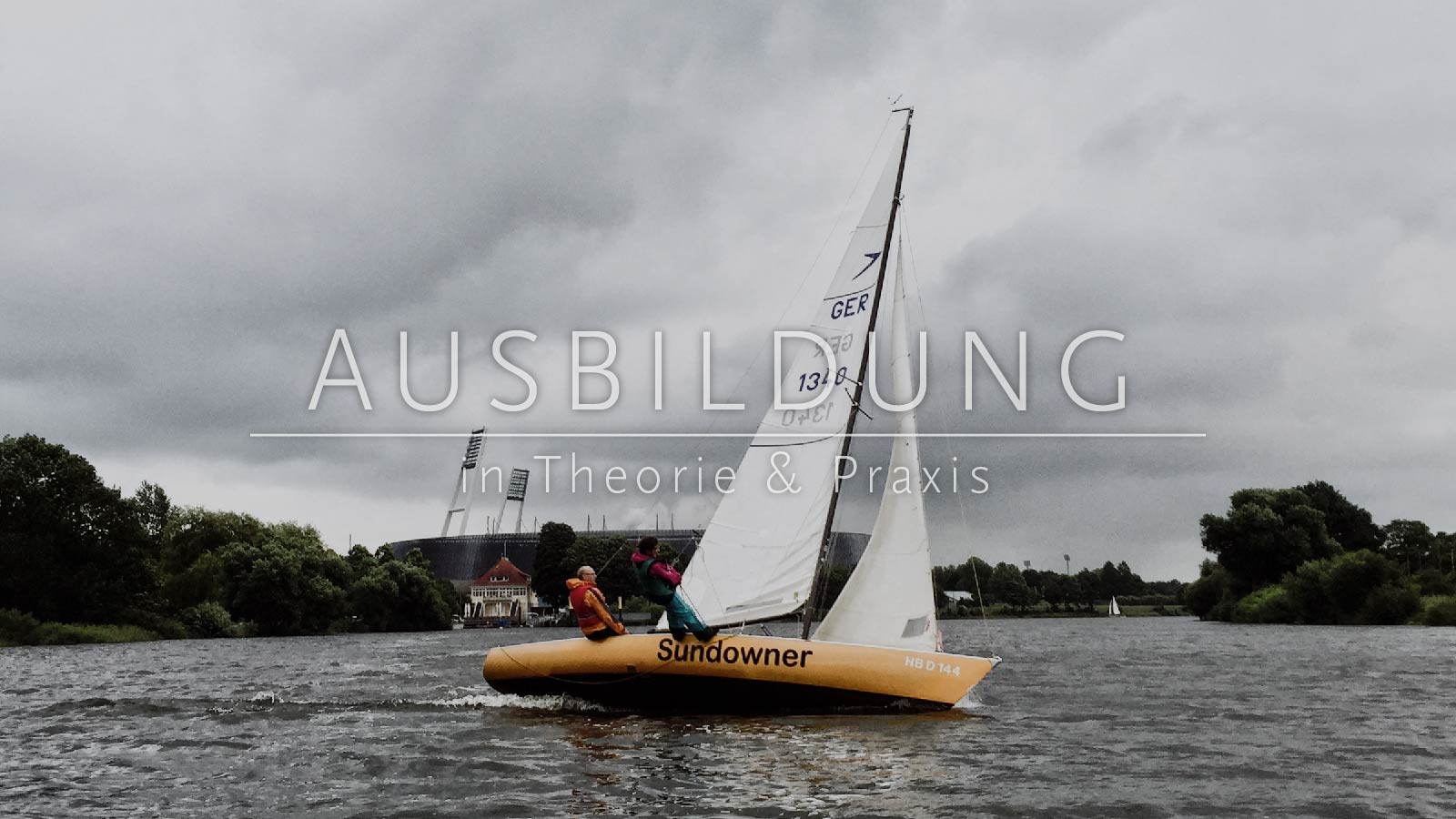 Segelspass auf der Weser in Bremen im Segelverein