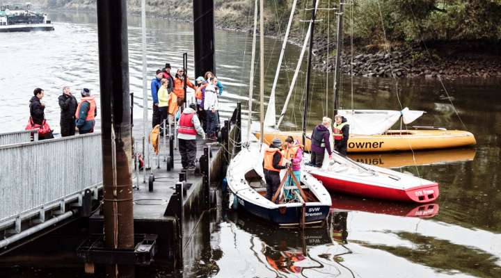 Wartungsarbeiten Ponton